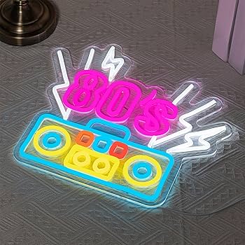 Amazon.co.jp: 80年代ネオンサインテープレコーダーネオンライト